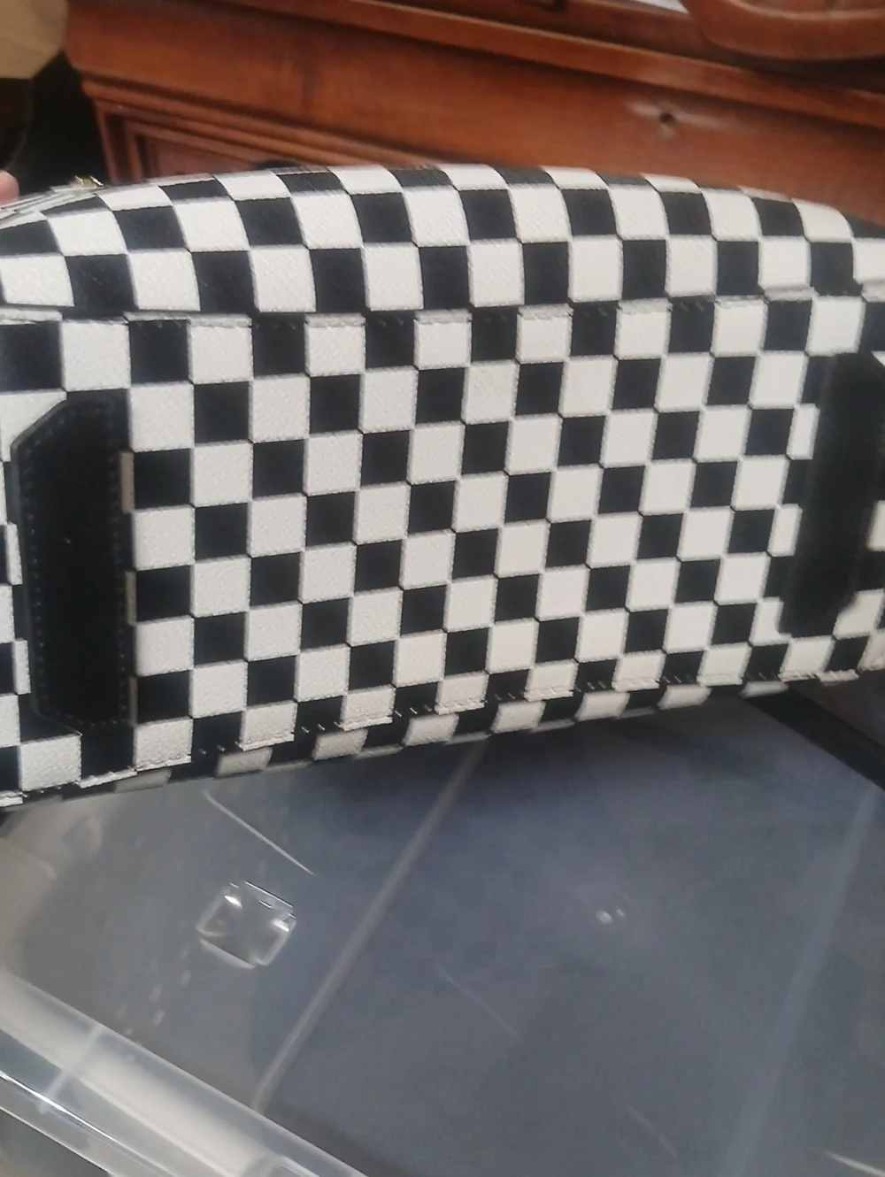 Black & White Checker Shoulder Bag